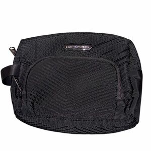 Aimee Kestenberg Quilted Black Cosmetic Bag Makeup Case Toiletries Bag